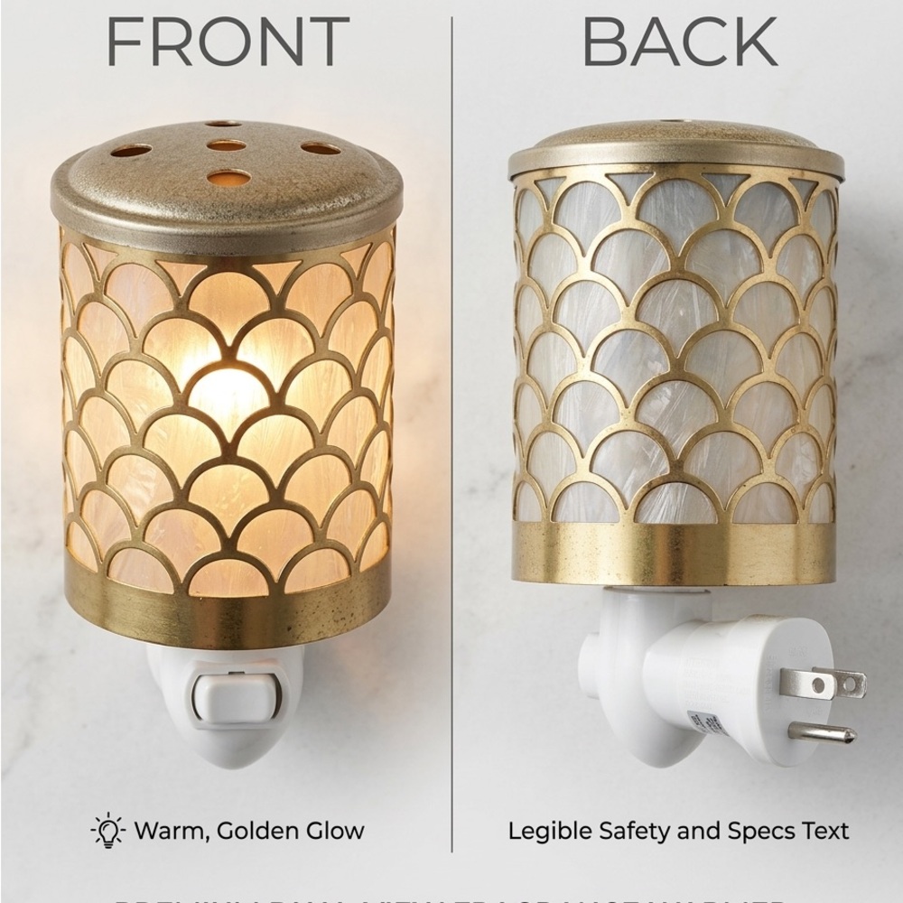 Gold and White Plug-In Night Light